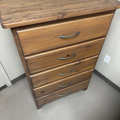 Solid Wood 5 Drawers Highboy Dresser