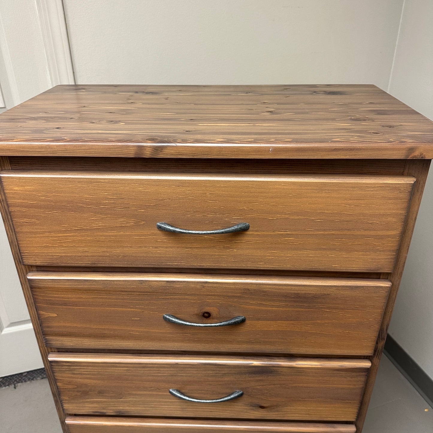Solid Wood 5 Drawers Highboy Dresser