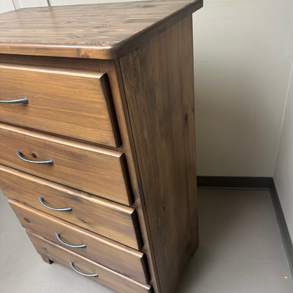 Solid Wood 5 Drawers Highboy Dresser