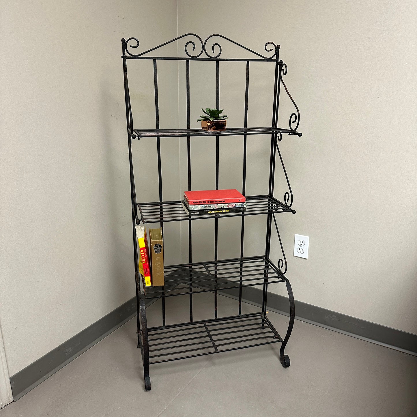 Four-Tiered Metal Shelf