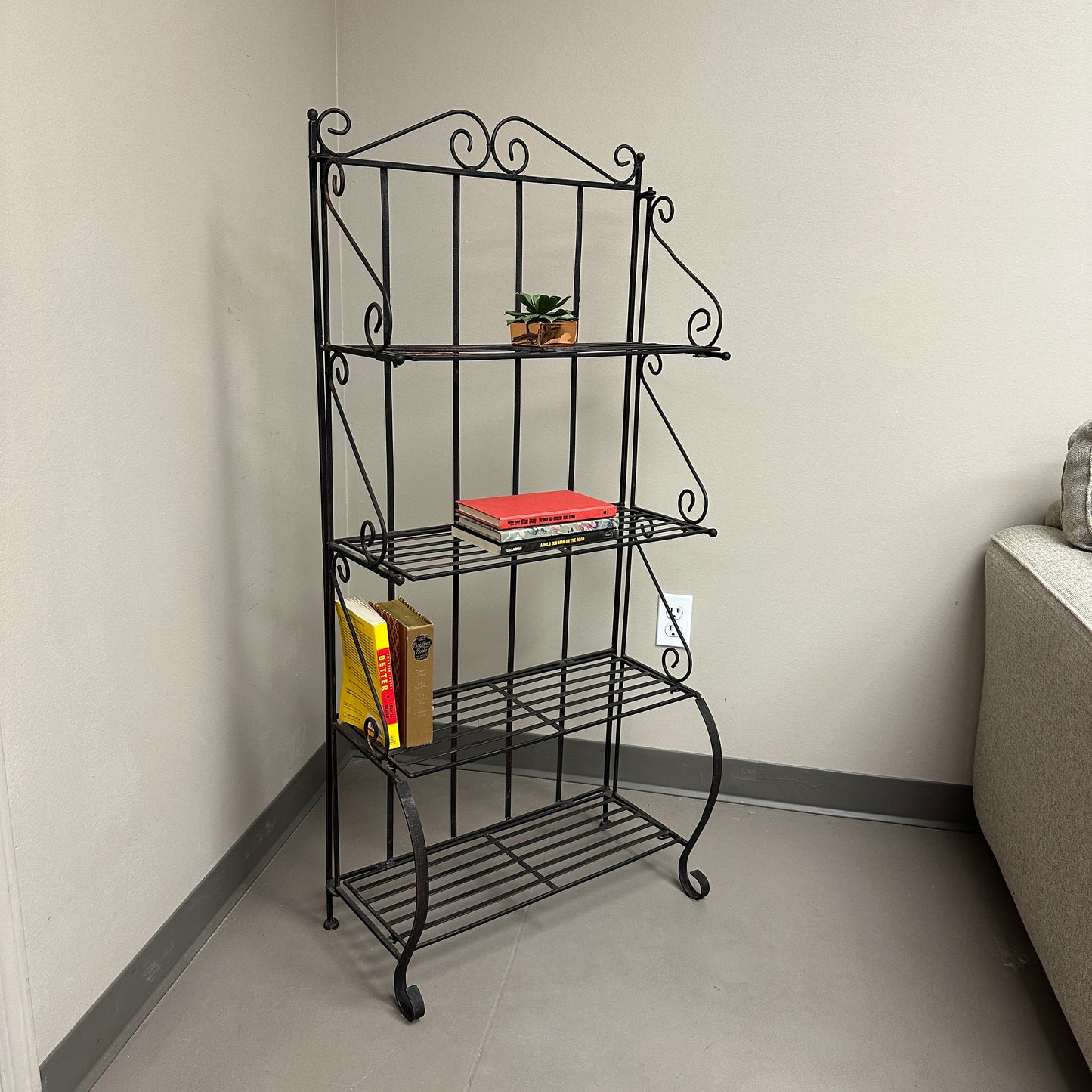 Four-Tiered Metal Shelf