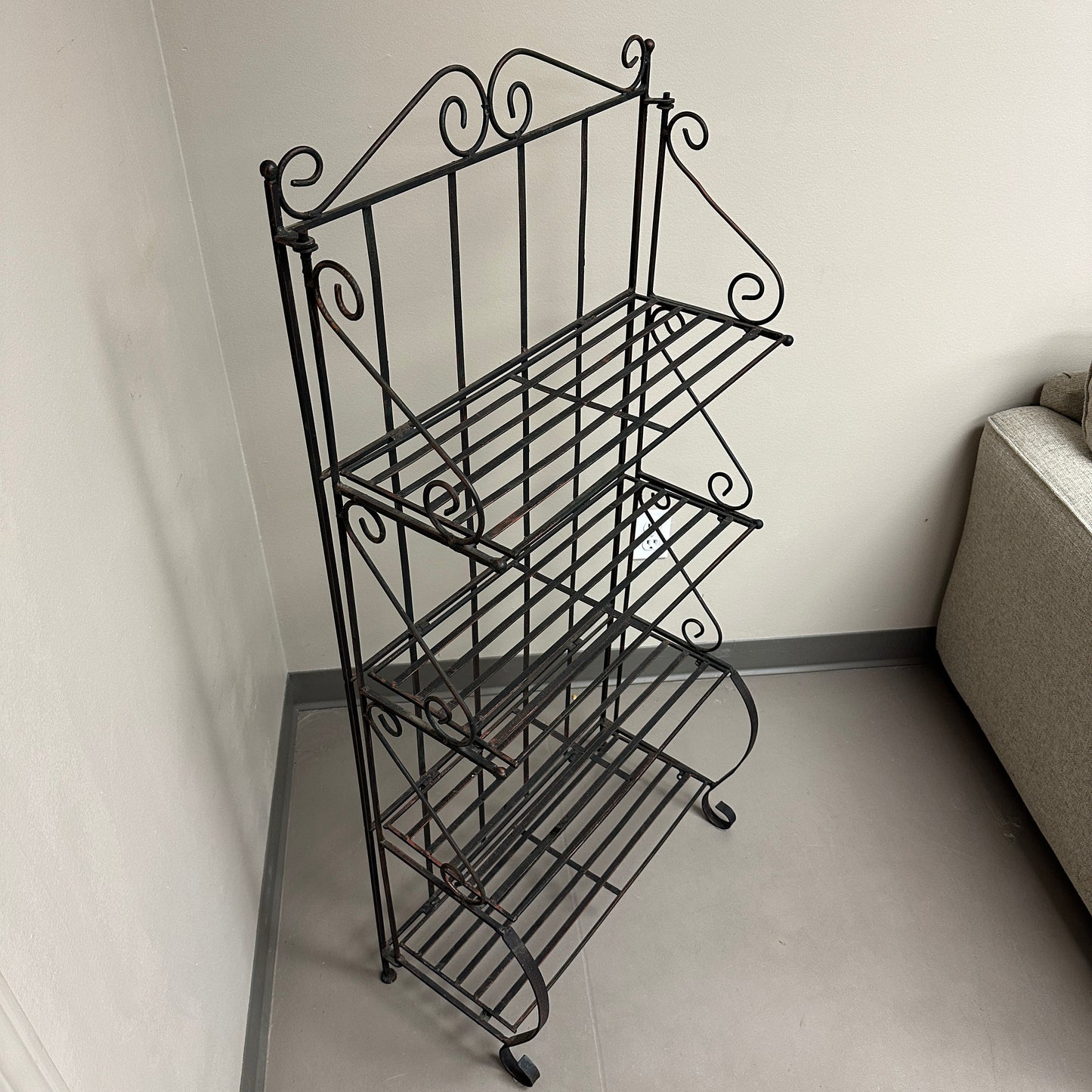 Four-Tiered Metal Shelf