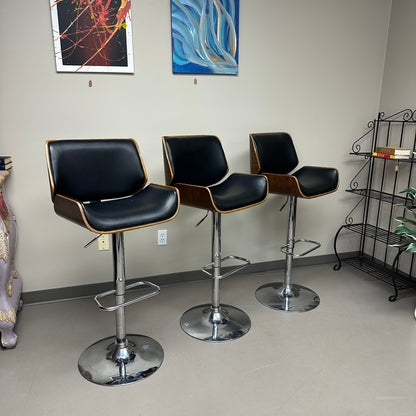 Swivel Adjustable Height Counter/Bar Stool (set of 3)