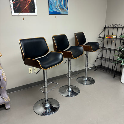 Swivel Adjustable Height Counter/Bar Stool (set of 3)