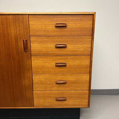 Mid-Century Modern Teak Credenza and Armoire