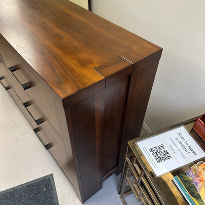 Walnut Modern 6 Drawers Dresser