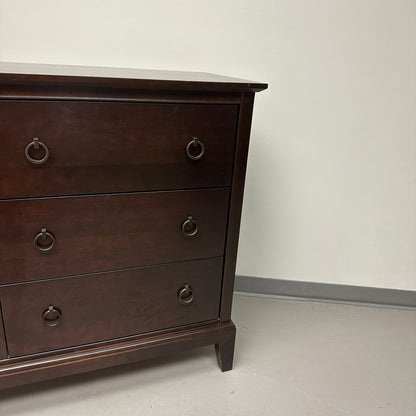 Solid Wood Dark Brown 6 Drawers Dresser