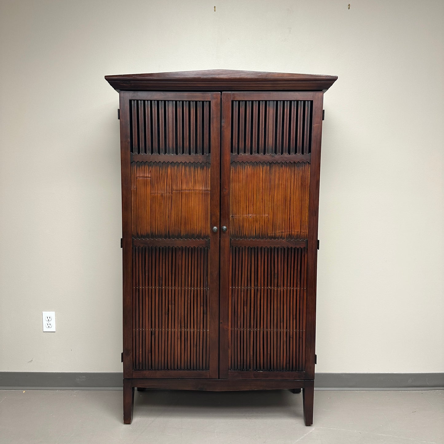 Pier 1 Stained Wood Storage Cabinet