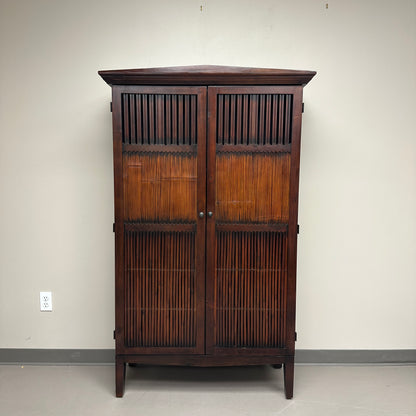 Pier 1 Stained Wood Storage Cabinet
