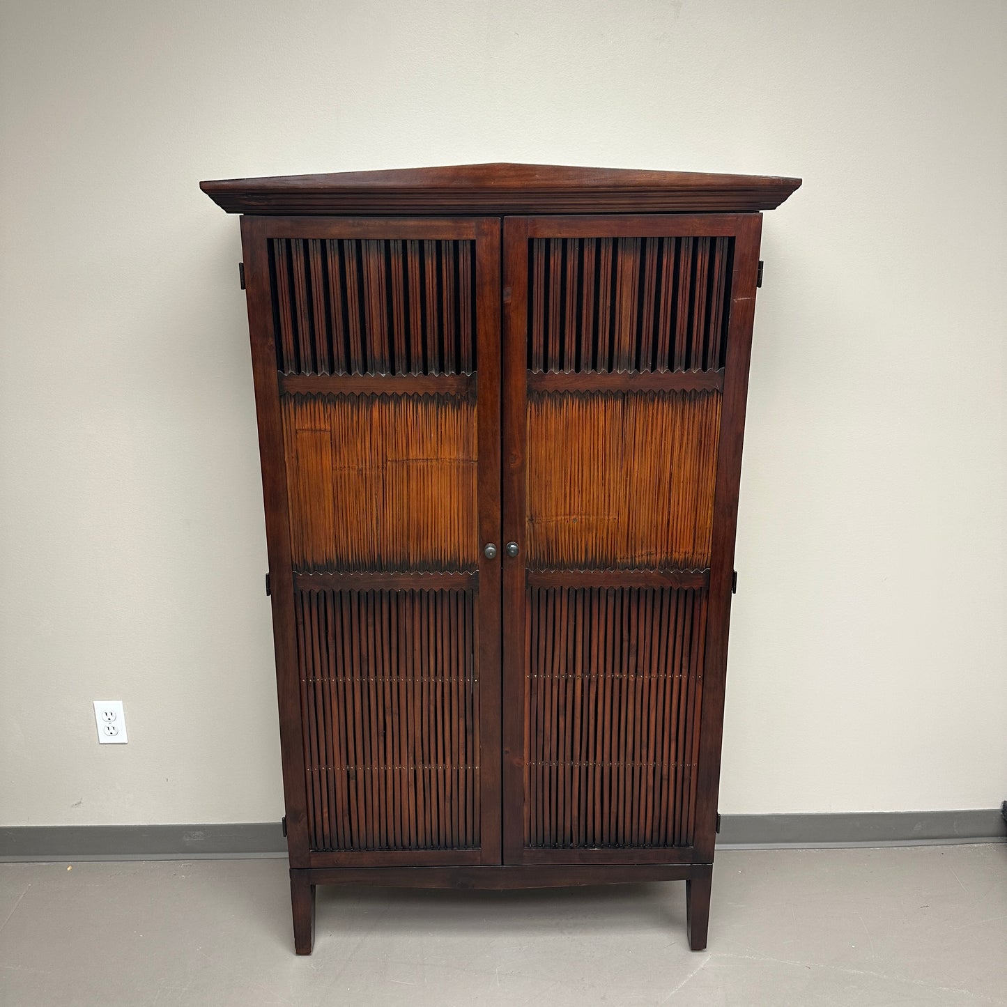 Pier 1 Stained Wood Storage Cabinet