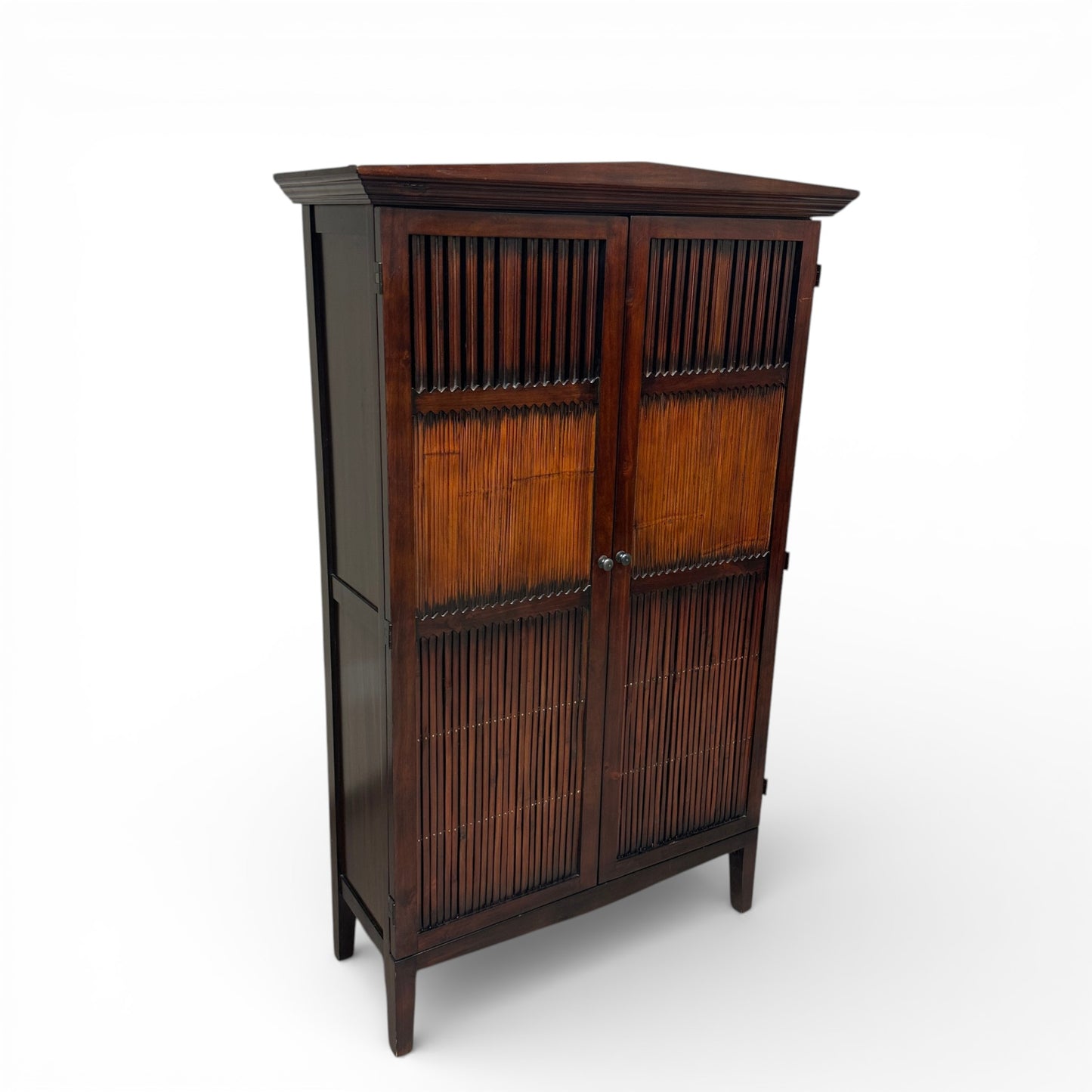 Pier 1 Stained Wood Storage Cabinet