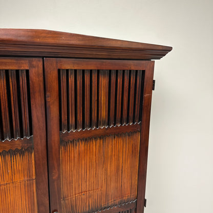 Pier 1 Stained Wood Storage Cabinet