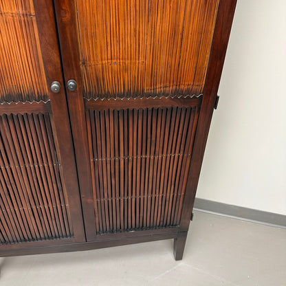 Pier 1 Stained Wood Storage Cabinet