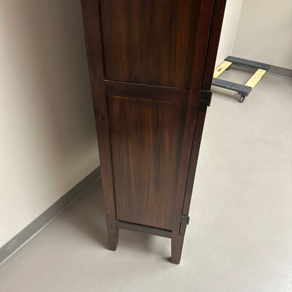 Pier 1 Stained Wood Storage Cabinet