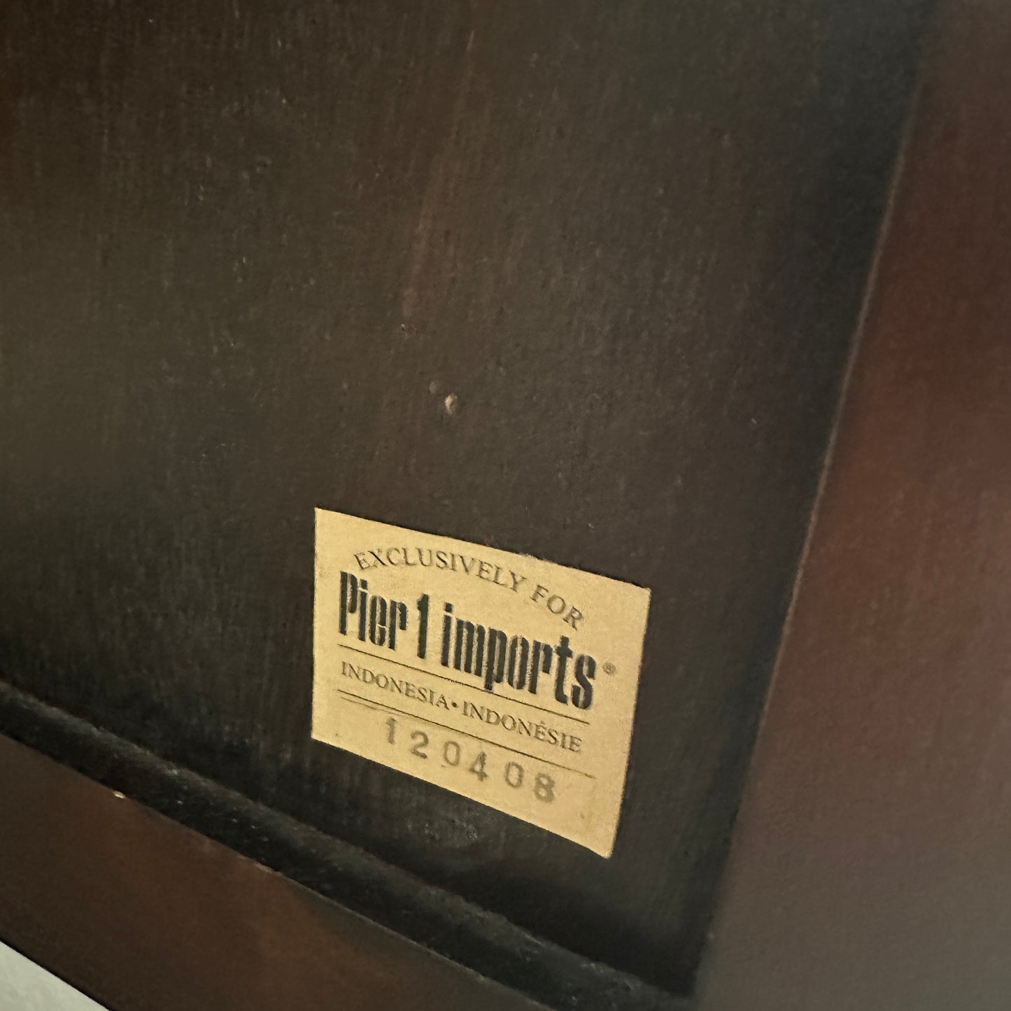 Pier 1 Stained Wood Storage Cabinet