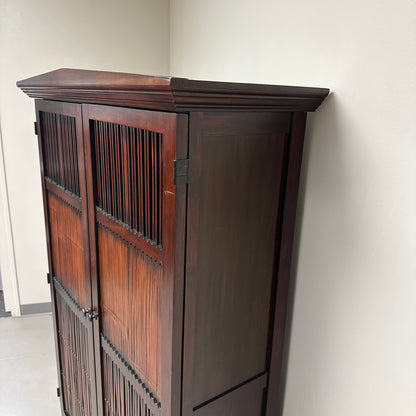 Pier 1 Stained Wood Storage Cabinet