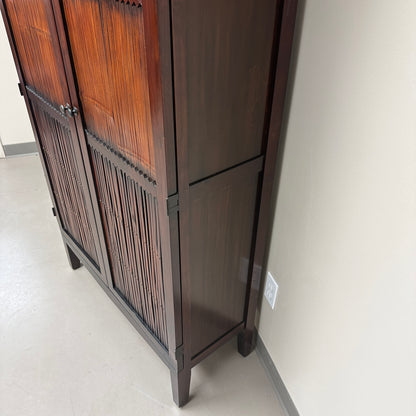 Pier 1 Stained Wood Storage Cabinet