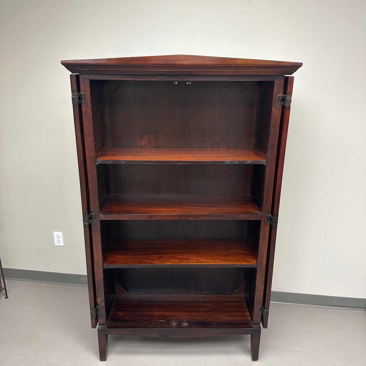 Pier 1 Stained Wood Storage Cabinet