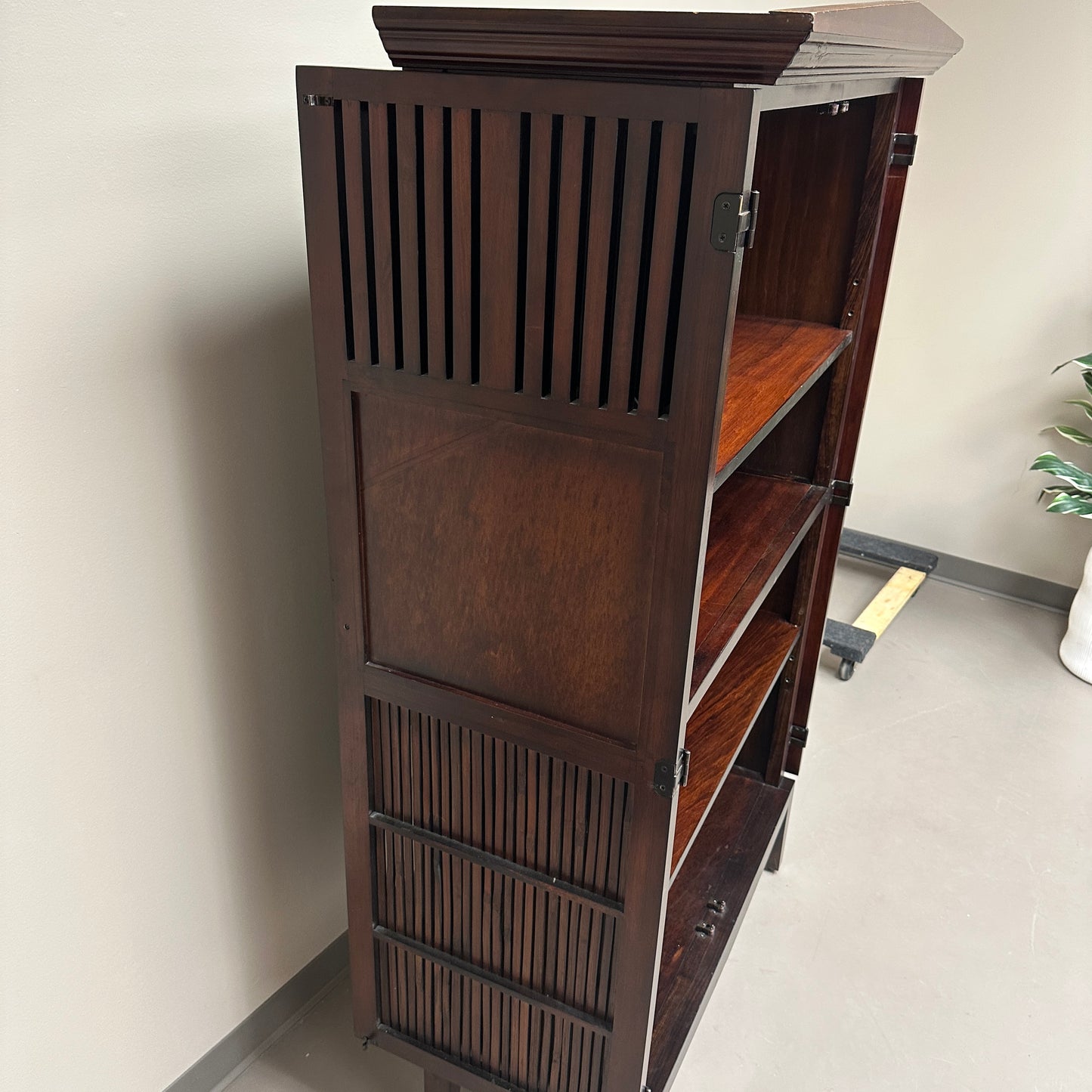 Pier 1 Stained Wood Storage Cabinet