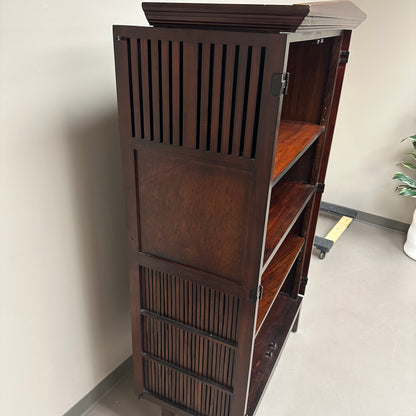 Pier 1 Stained Wood Storage Cabinet