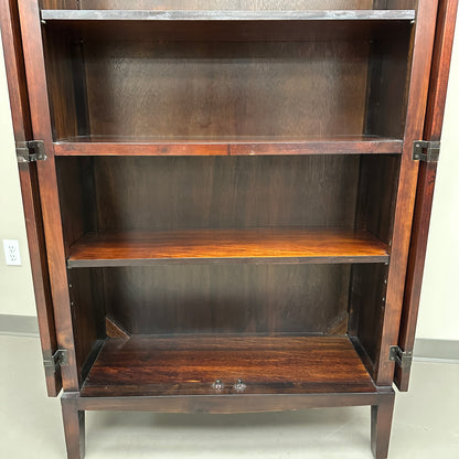 Pier 1 Stained Wood Storage Cabinet