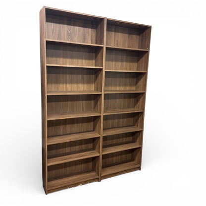 Walnut-Look Bookshelves