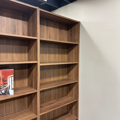 Walnut-Look Bookshelves