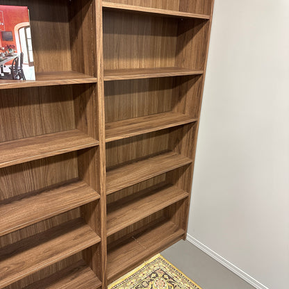 Walnut-Look Bookshelves