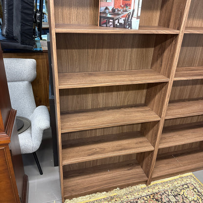 Walnut-Look Bookshelves