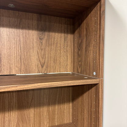 Walnut-Look Bookshelves