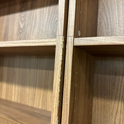 Walnut-Look Bookshelves