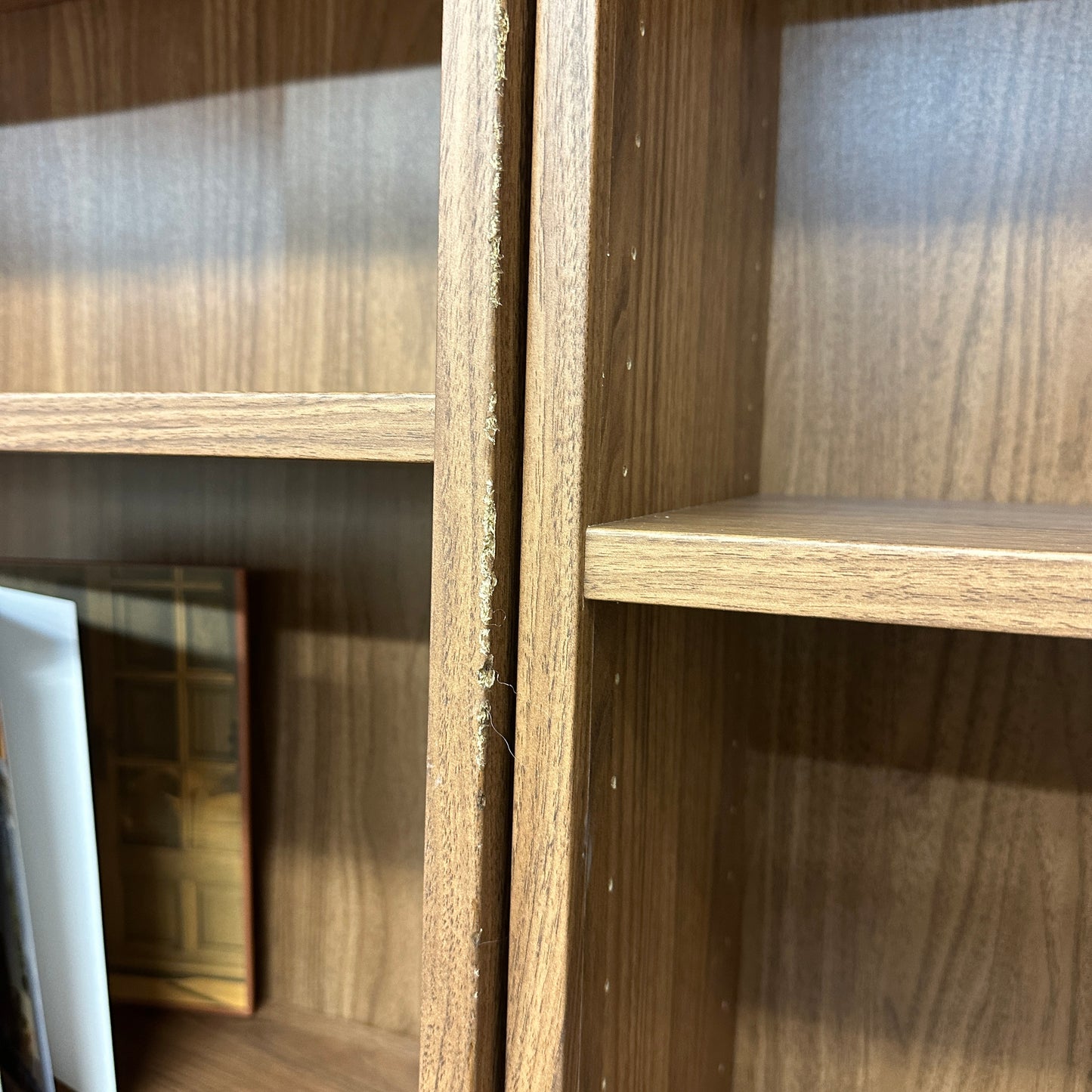 Walnut-Look Bookshelves
