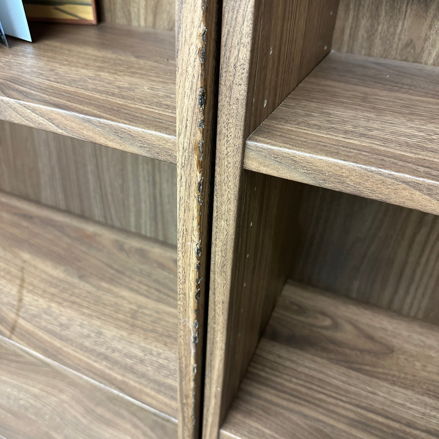Walnut-Look Bookshelves