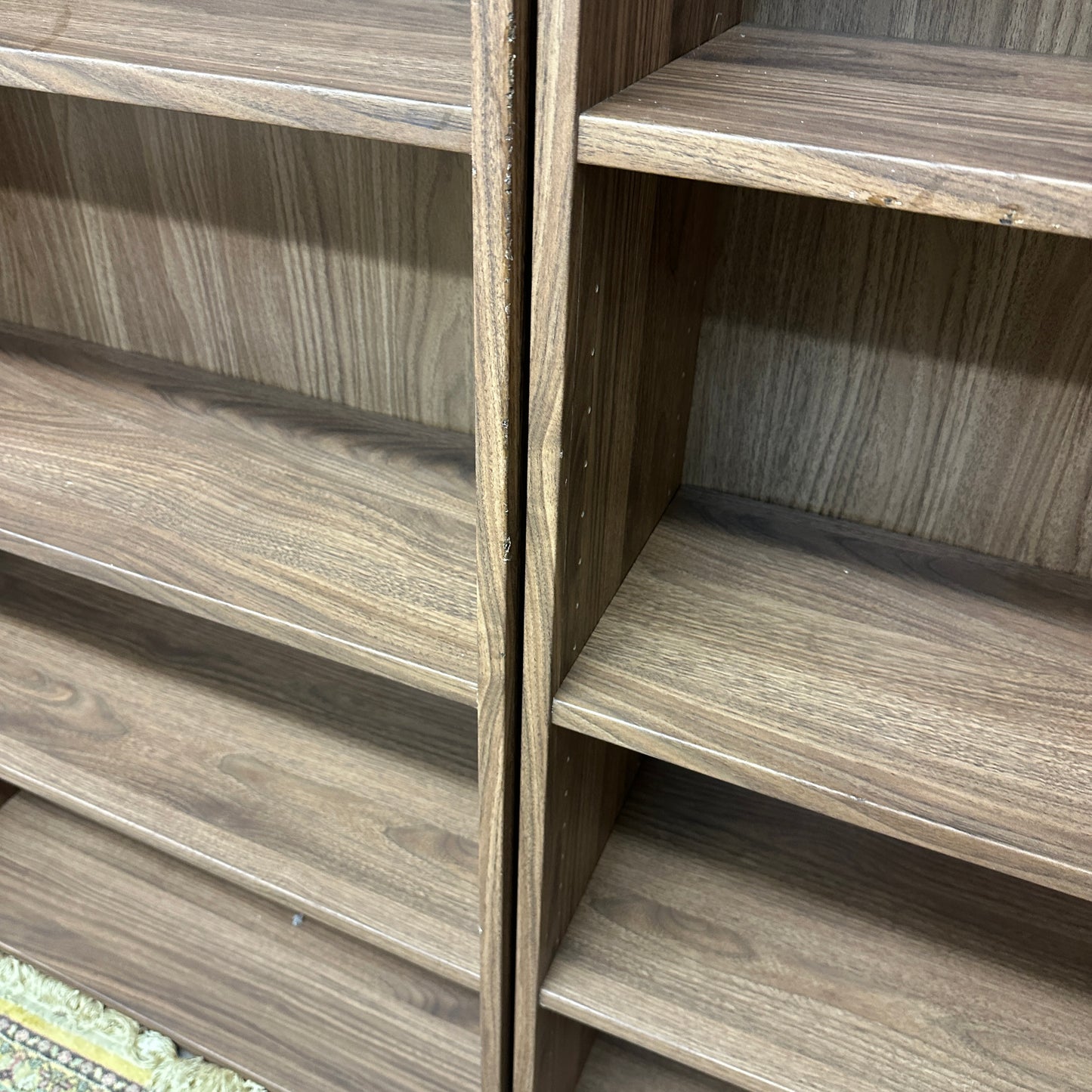 Walnut-Look Bookshelves