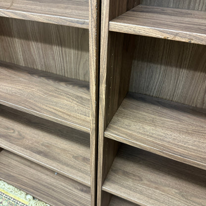 Walnut-Look Bookshelves