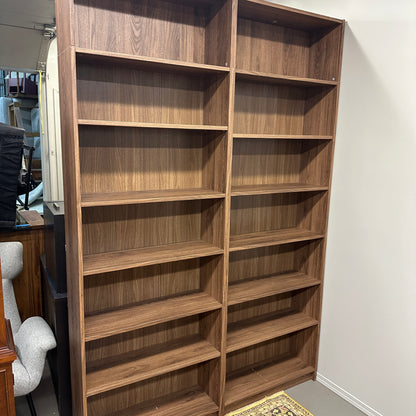 Walnut-Look Bookshelves