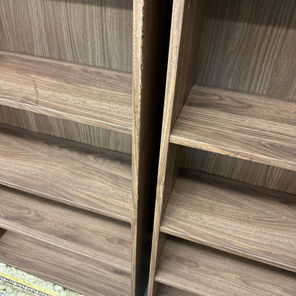 Walnut-Look Bookshelves