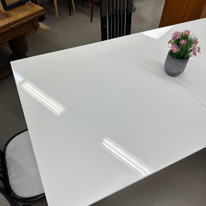 High-End Extendable Dining Table with Italian Dining Chairs