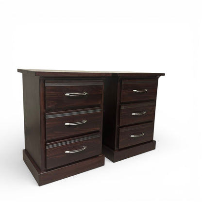 Solid Wood Chocolate Stain Nightstands (set of 2)