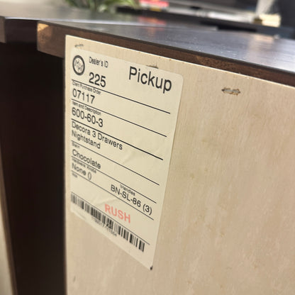 Solid Wood Chocolate Stain Nightstands (set of 2)