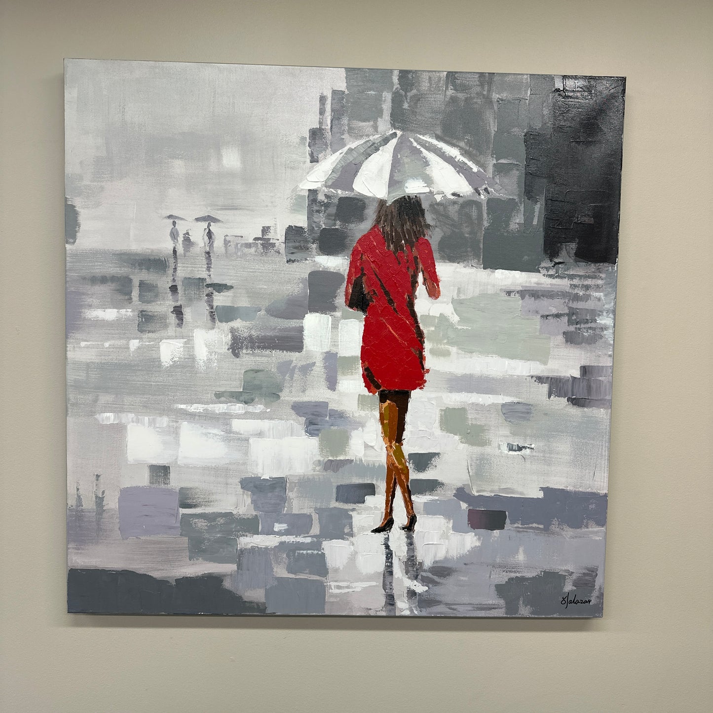 Olivia Salazar 'Red Rain' Canvas Art