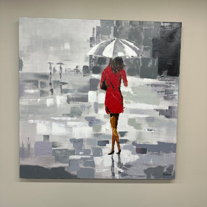 Olivia Salazar 'Red Rain' Canvas Art