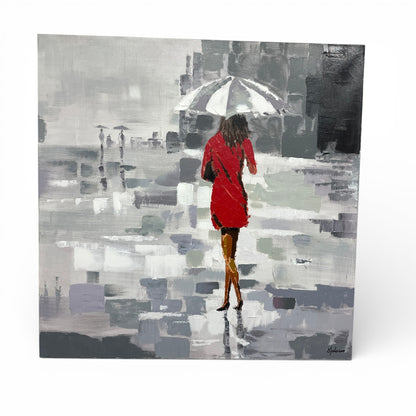 Olivia Salazar 'Red Rain' Canvas Art