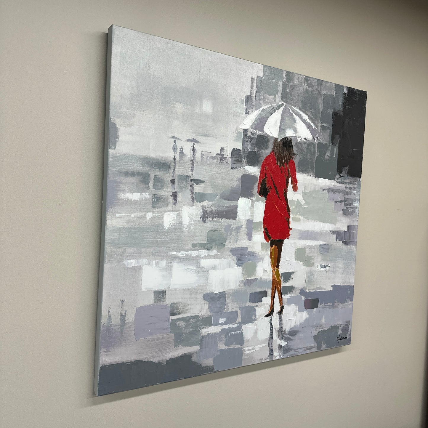 Olivia Salazar 'Red Rain' Canvas Art