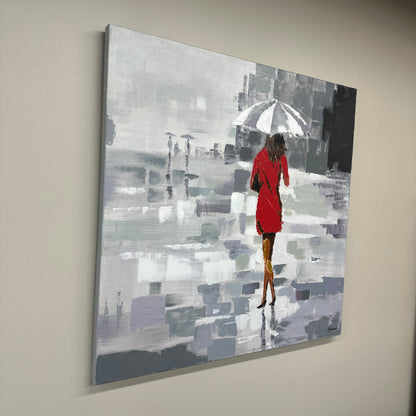 Olivia Salazar 'Red Rain' Canvas Art