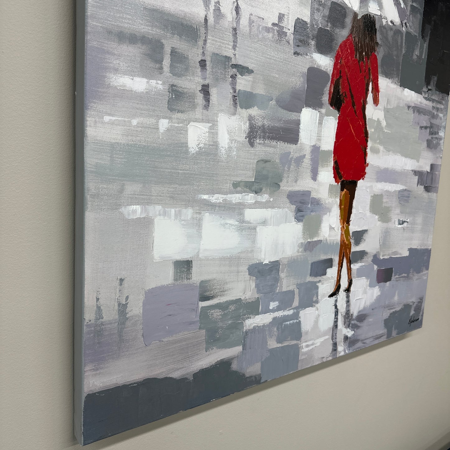 Olivia Salazar 'Red Rain' Canvas Art