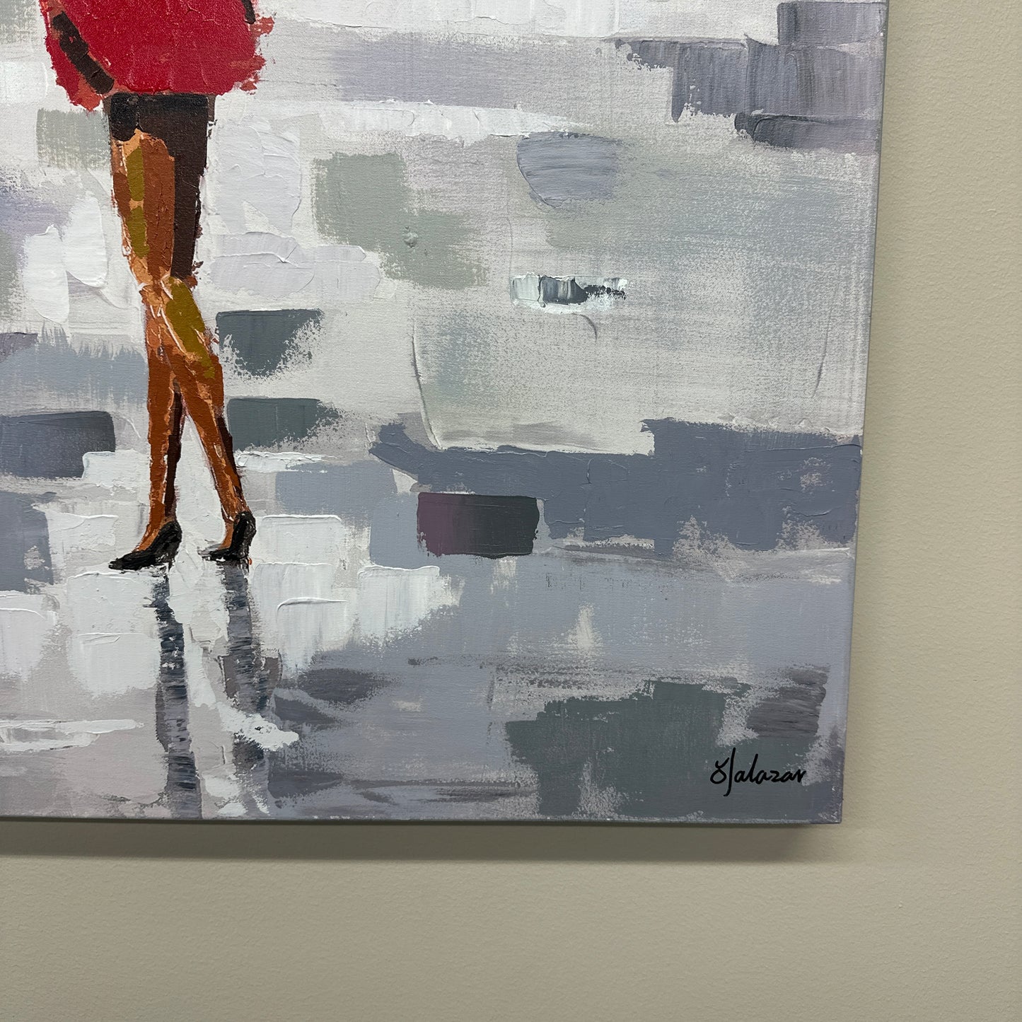 Olivia Salazar 'Red Rain' Canvas Art