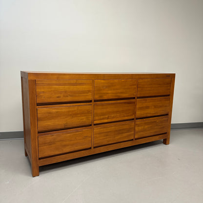 Klass 9 Drawers Solid Teak Dresser