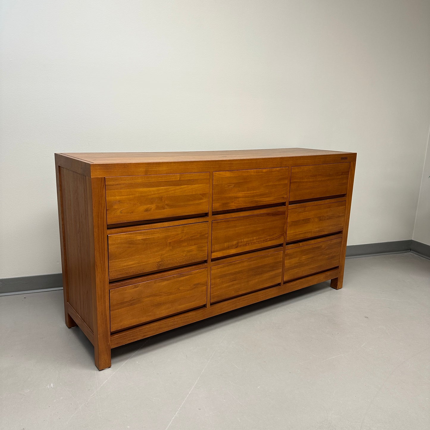 Klass 9 Drawers Solid Teak Dresser