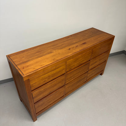 Klass 9 Drawers Solid Teak Dresser